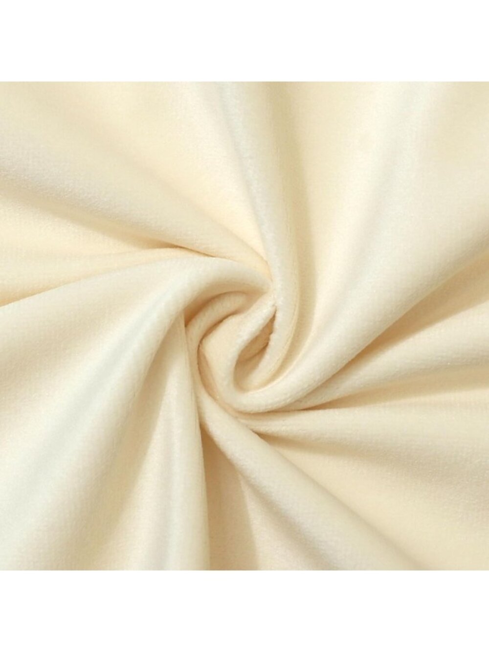 Luxurious Ivory Velvet Upholstery Fabric, 2 Yards, 58" Wide, Soft & Durable